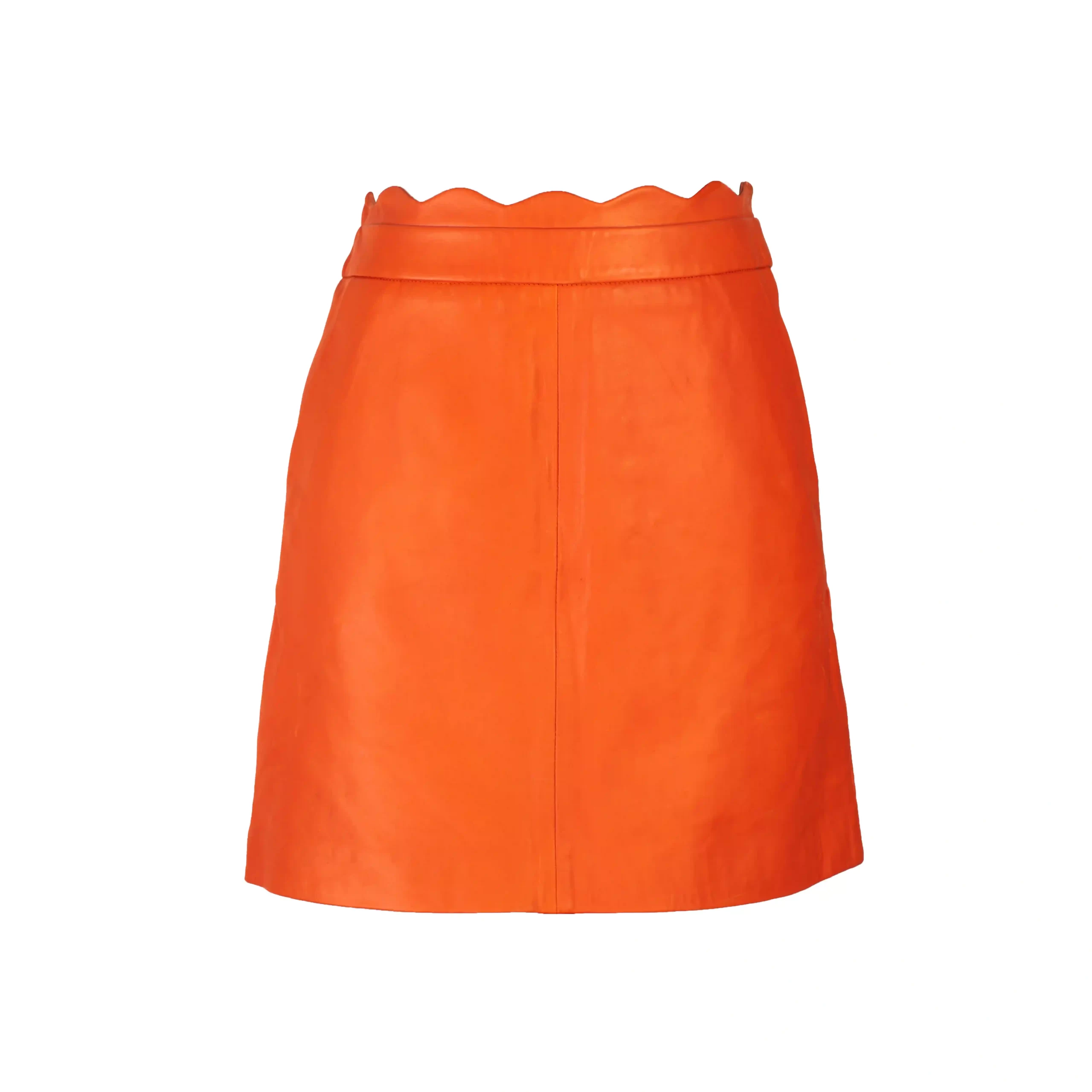A-LINE LEATHER SKIRT